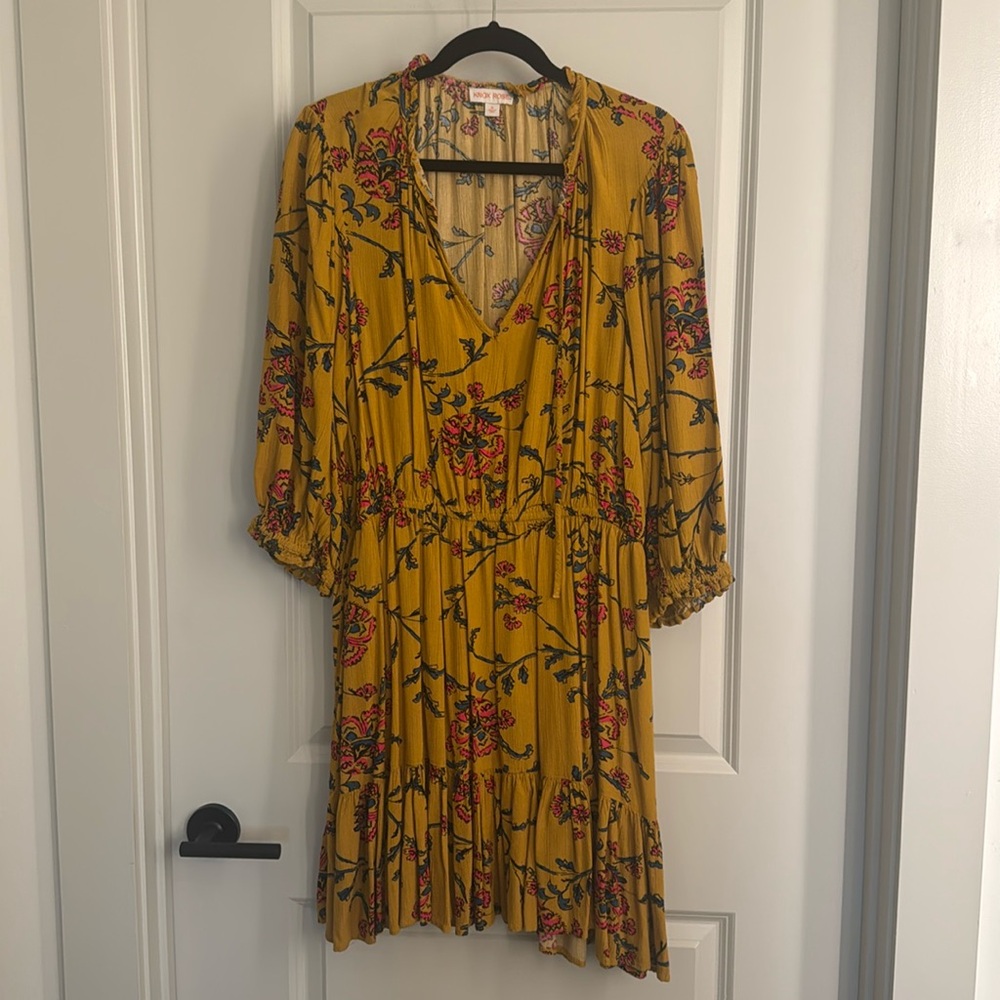 Yellow floral dress